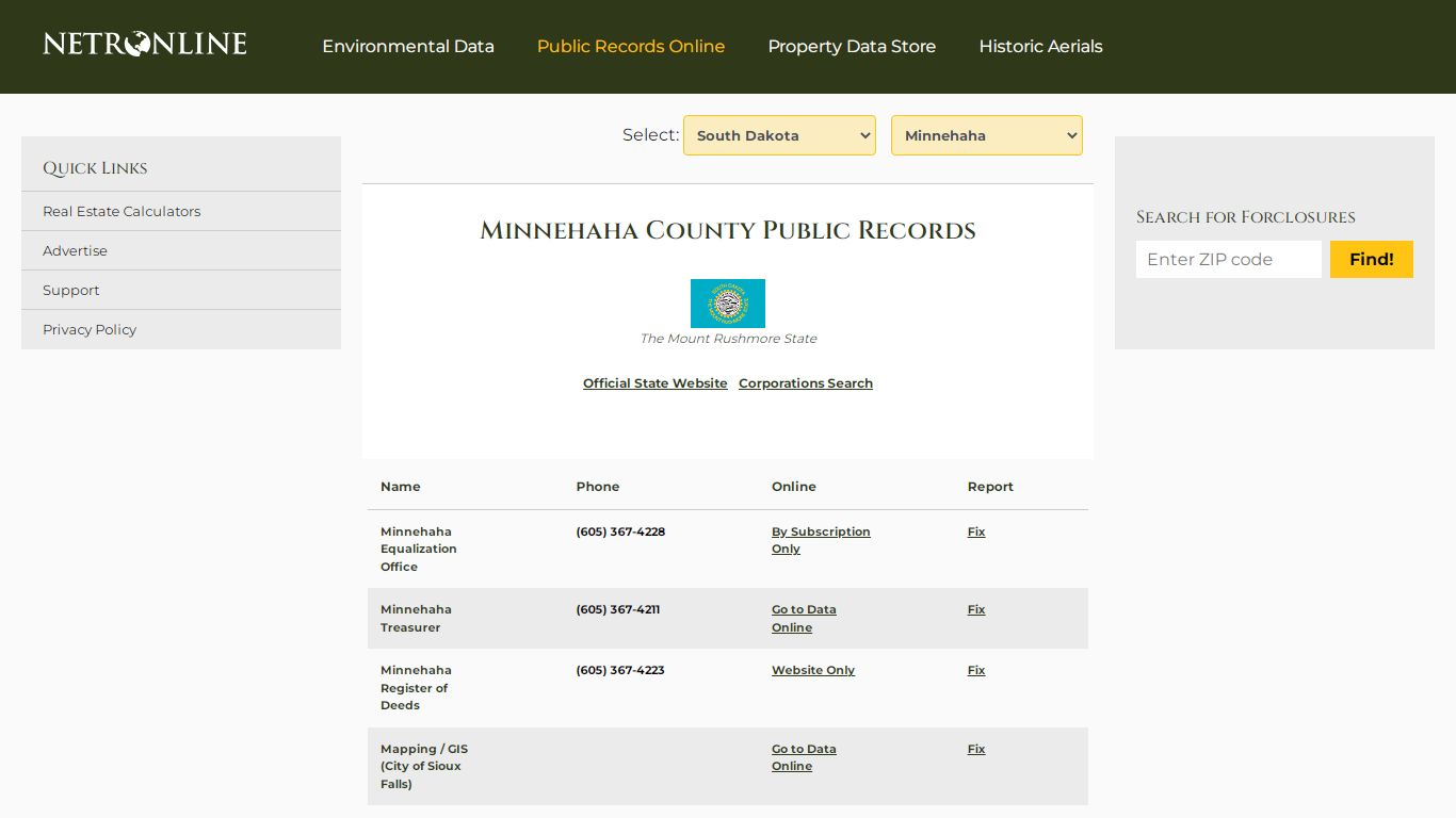 Minnehaha County Public Records - NETROnline.com