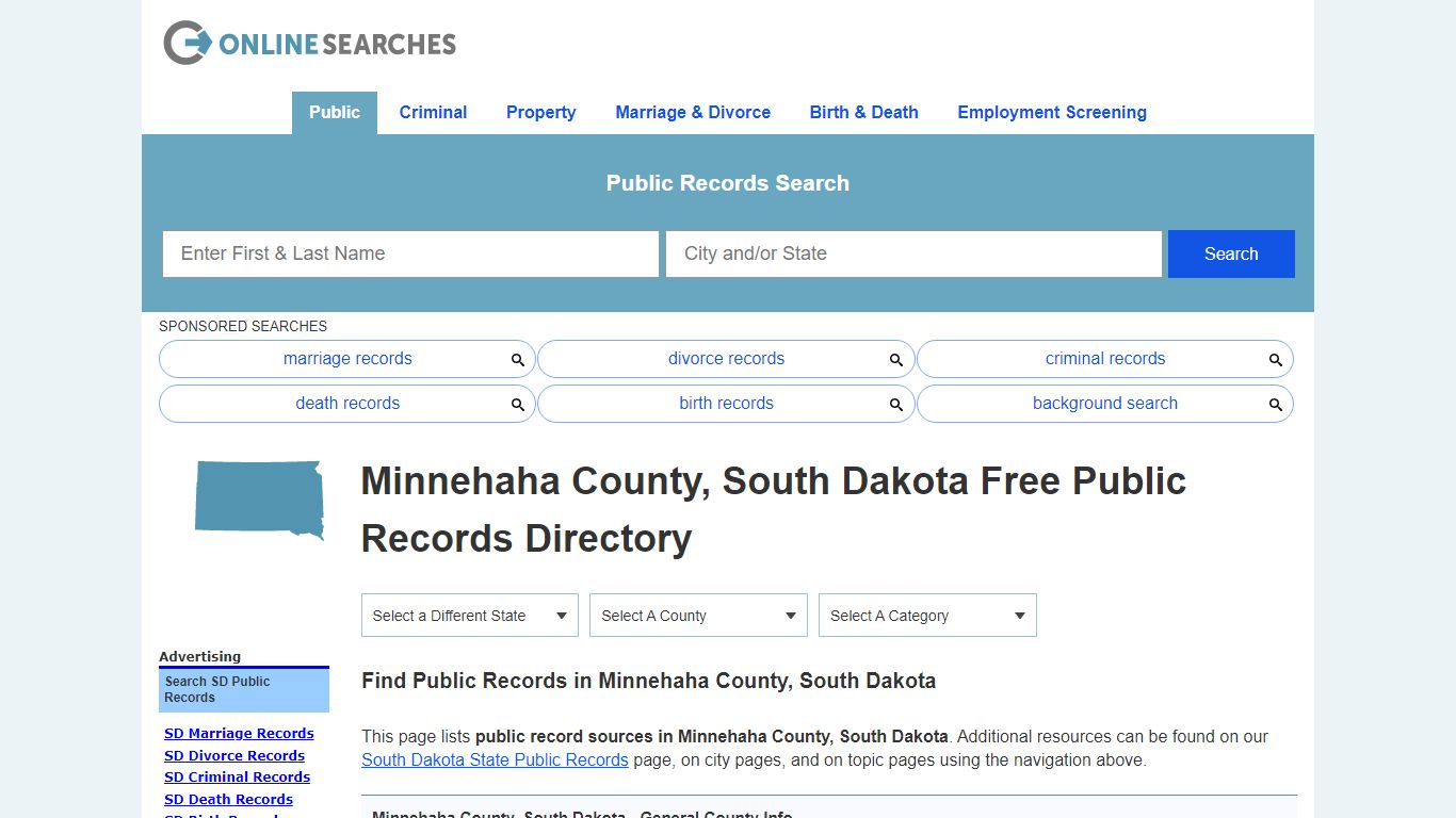 Minnehaha County, South Dakota Public Records Directory