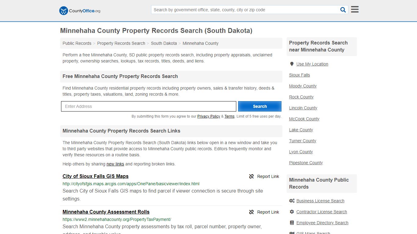 Minnehaha County Property Records Search (South Dakota) - County Office